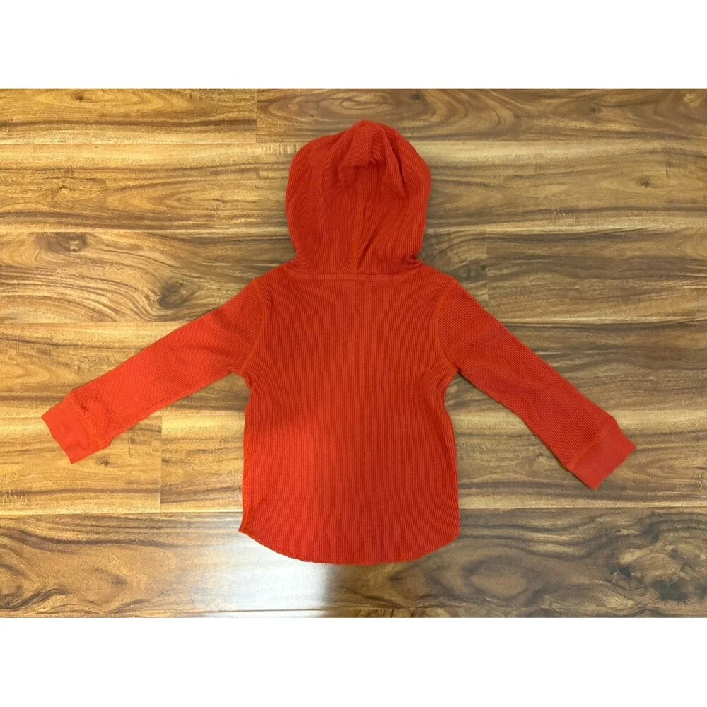 NWT Baby Gap Burnt Orange/Red Waffle Hoodie, Size 3T